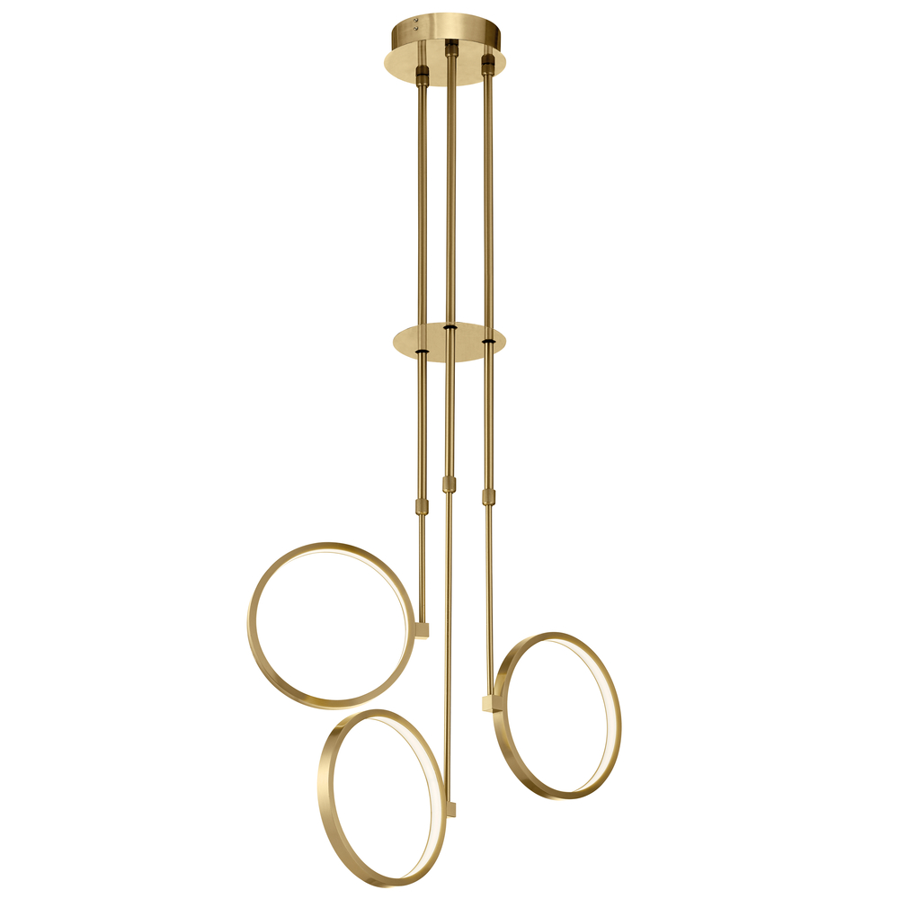 Bonham 3 Light Chandelier Champagne Gold