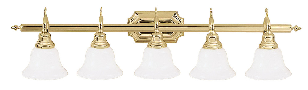 5 Light Polished Brass Bath Light