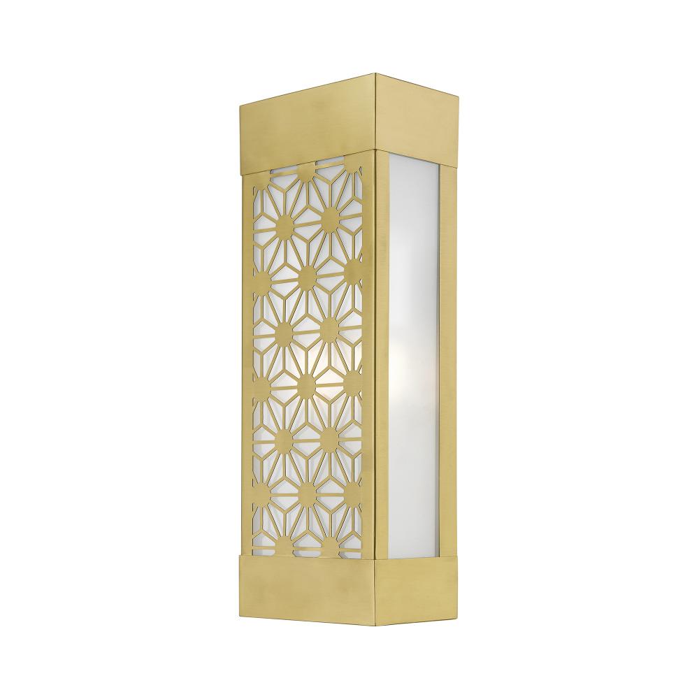 2 Light Satin Gold Outdoor ADA Sconce