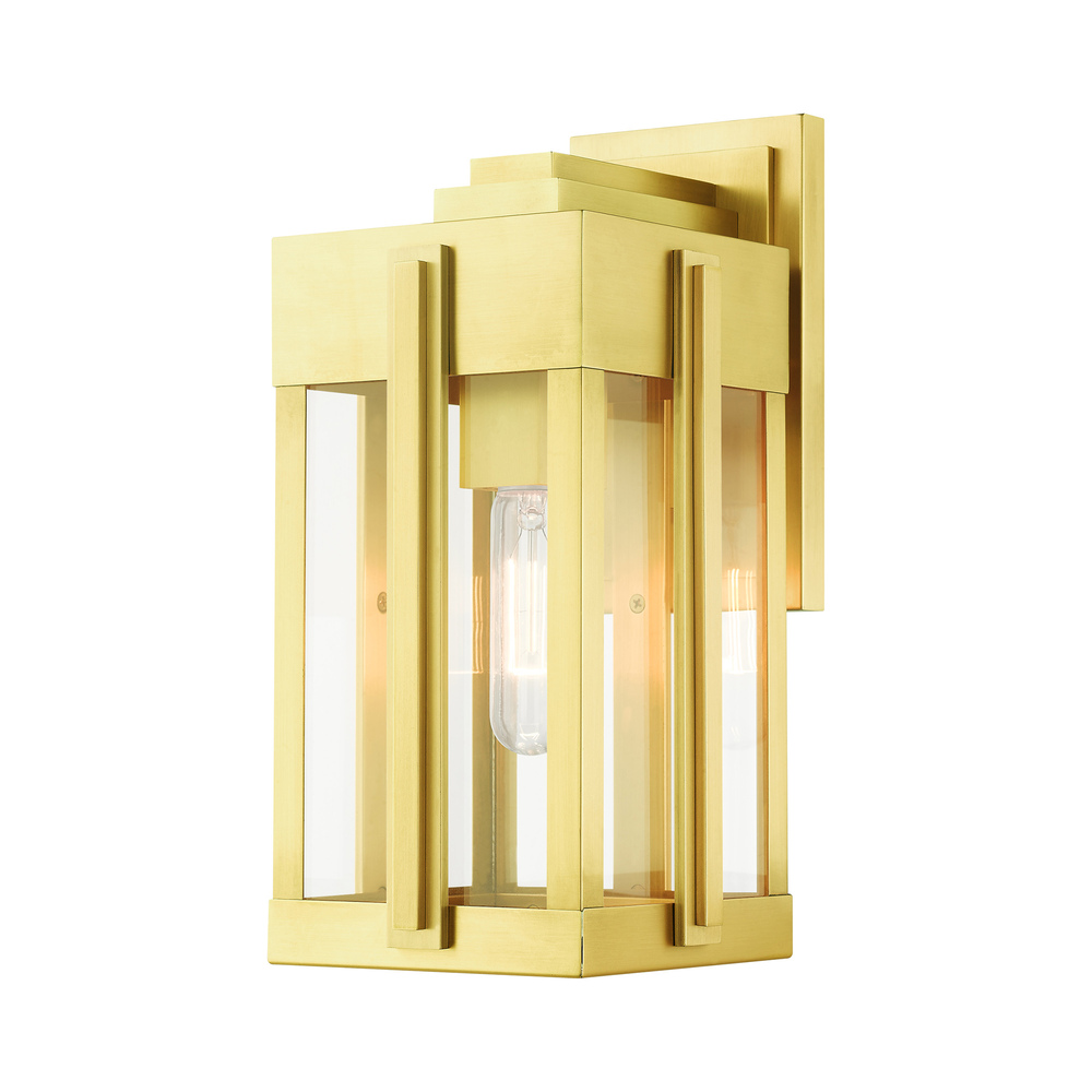 1 Lt Natural Brass Outdoor Wall Lantern