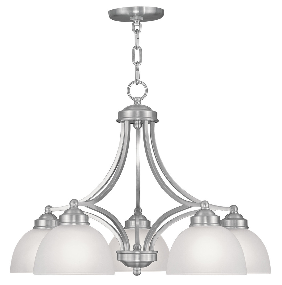 5 Light Brushed Nickel Chandelier