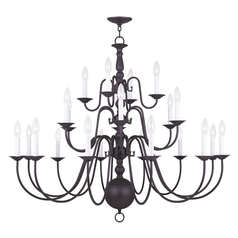 22 Light Bronze Chandelier