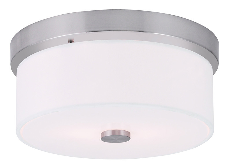 2 Light Brushed Nickel Ceiling Mount