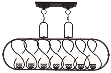 Livex Lighting 47196-67 - 7 Light Olde Bronze Linear Chandelier