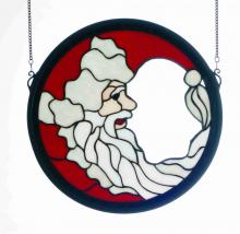 Meyda Blue 65263 - 15" Wide X 15" High Santa Claus Window