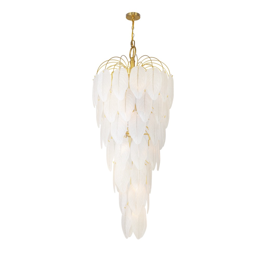 Alessia Collection 23-Light Chandelier Brushed Brass