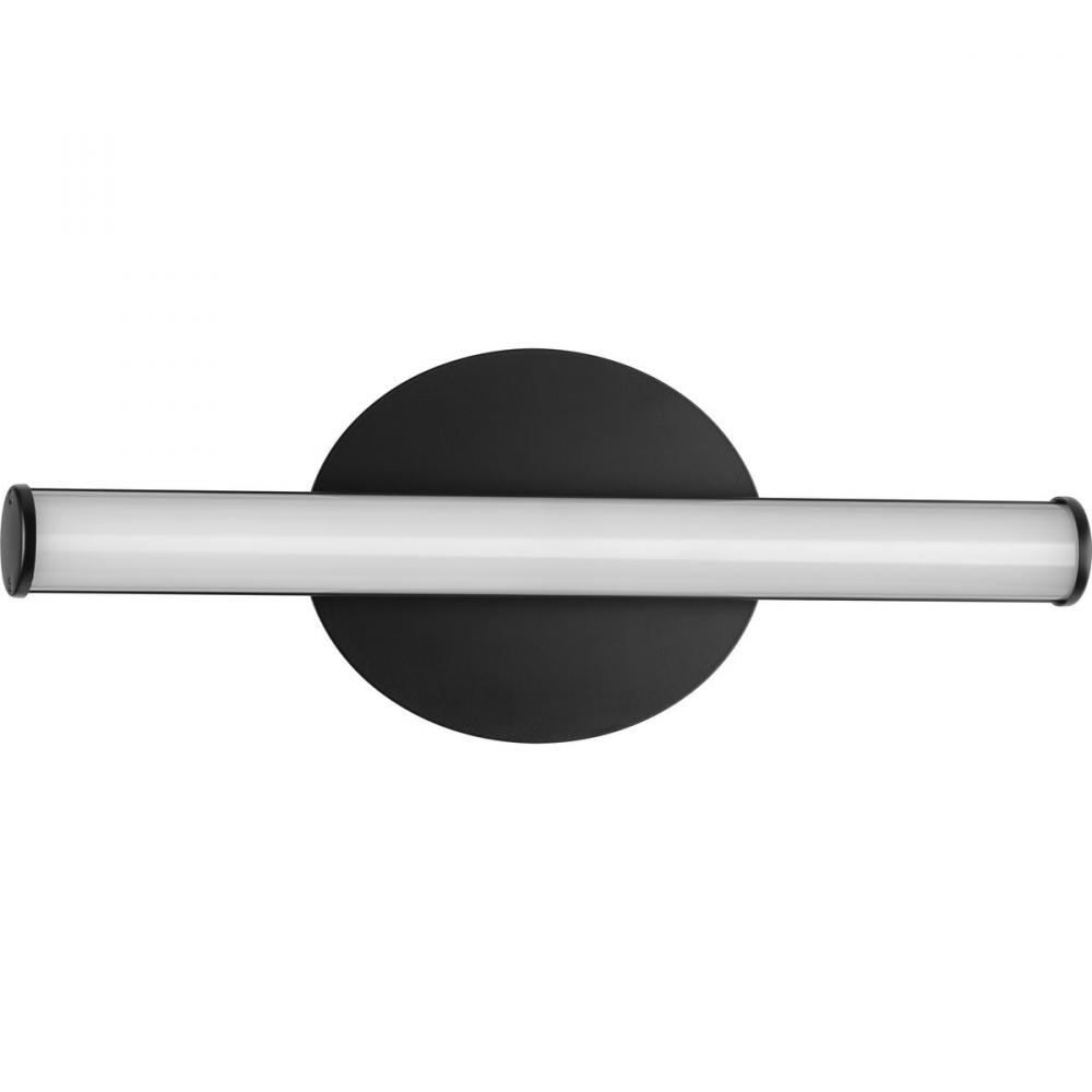 Phase 3 Collection 16 in. Matte Black Small Modern 3CCT Integrated LED Linear Vanity Light