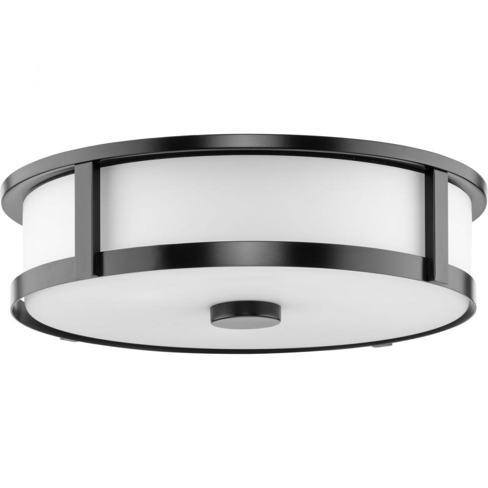 Gilliam Collection Three-Light Matte Black New Traditional Flush Mount