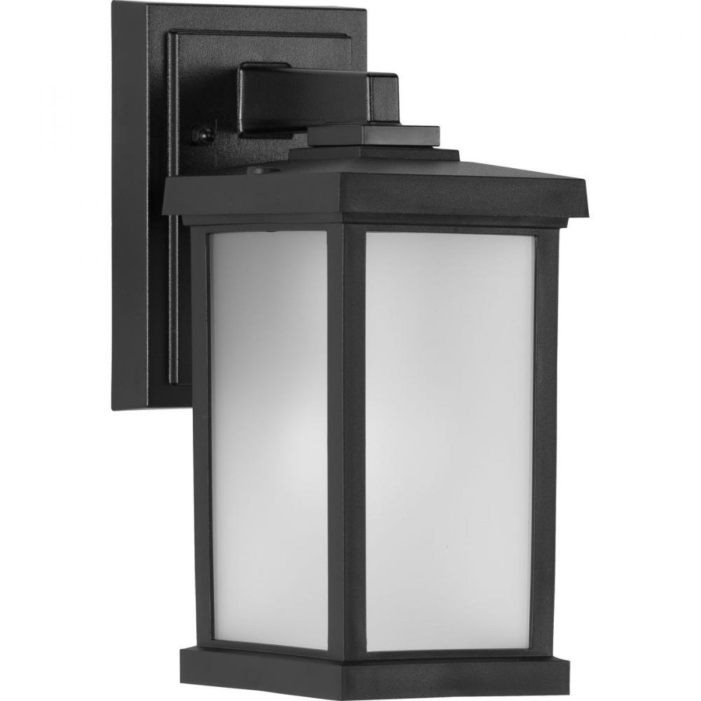 Trafford Non-Metallic Lantern Collection One-Light Textured Black Frosted Shade Traditional Outdoor