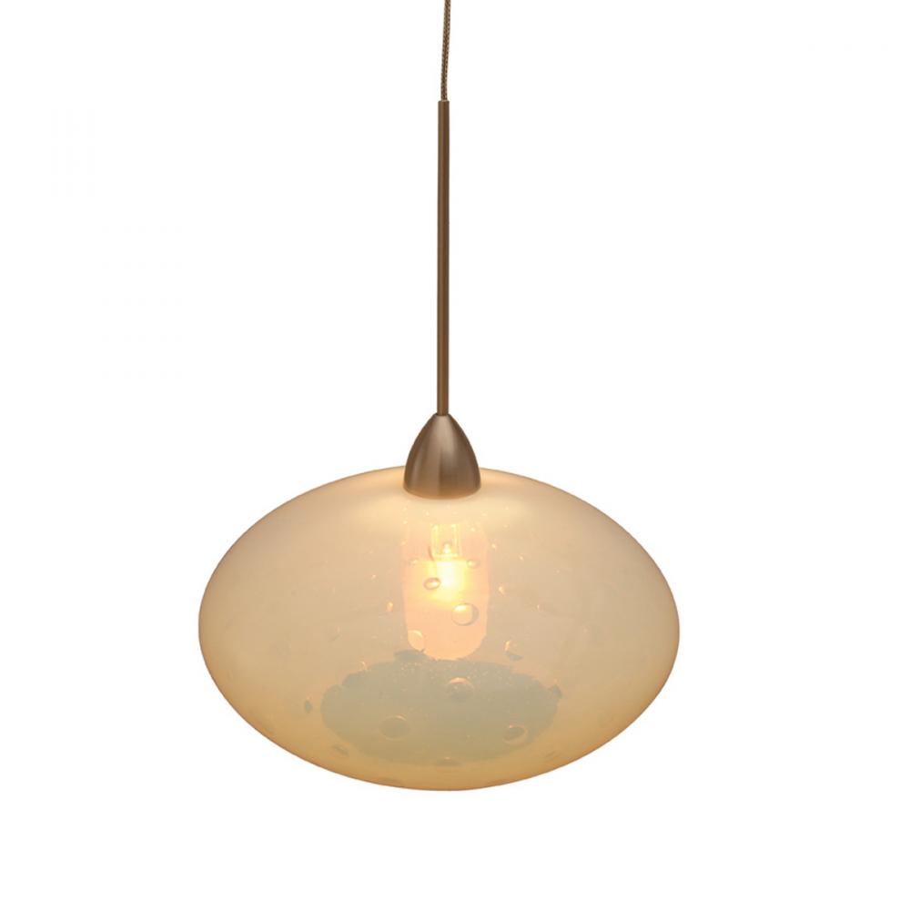 Orillion Monopoint Pendant - Opaline Shade with Brushed Nickel Socket Set, Canopy Included