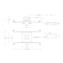 WAC US R3BSDN-FWD-WT - Ocular 3.0 Dim-to-Warm Square Downlight Trim and Remodel Housing with New Construction Frame-In Ki