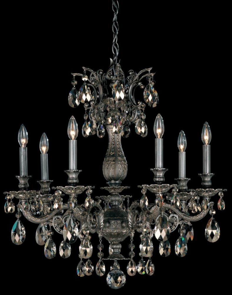 pewter crystal chandelier