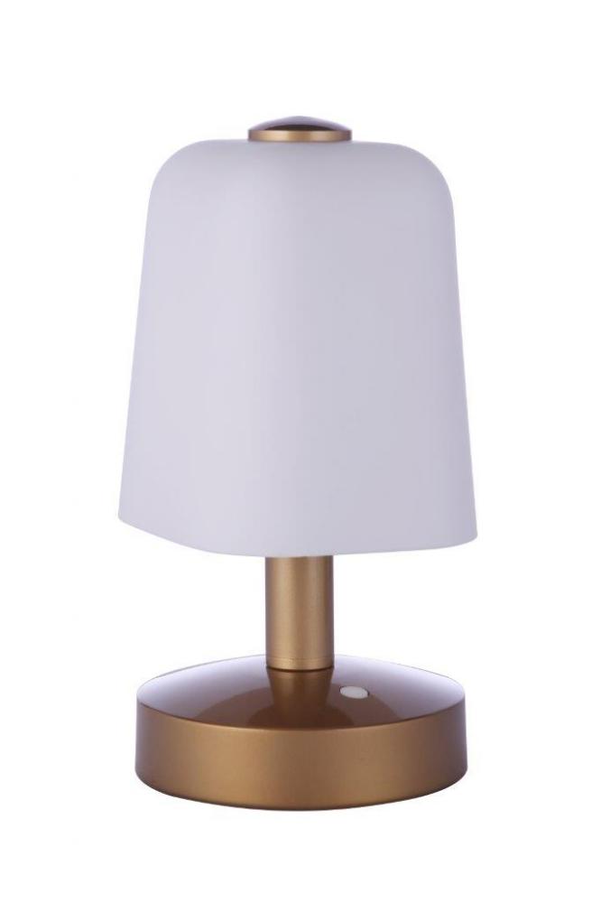 Outdoor Rechargeable Dimmable LED Portable Lamp in Satin Brass