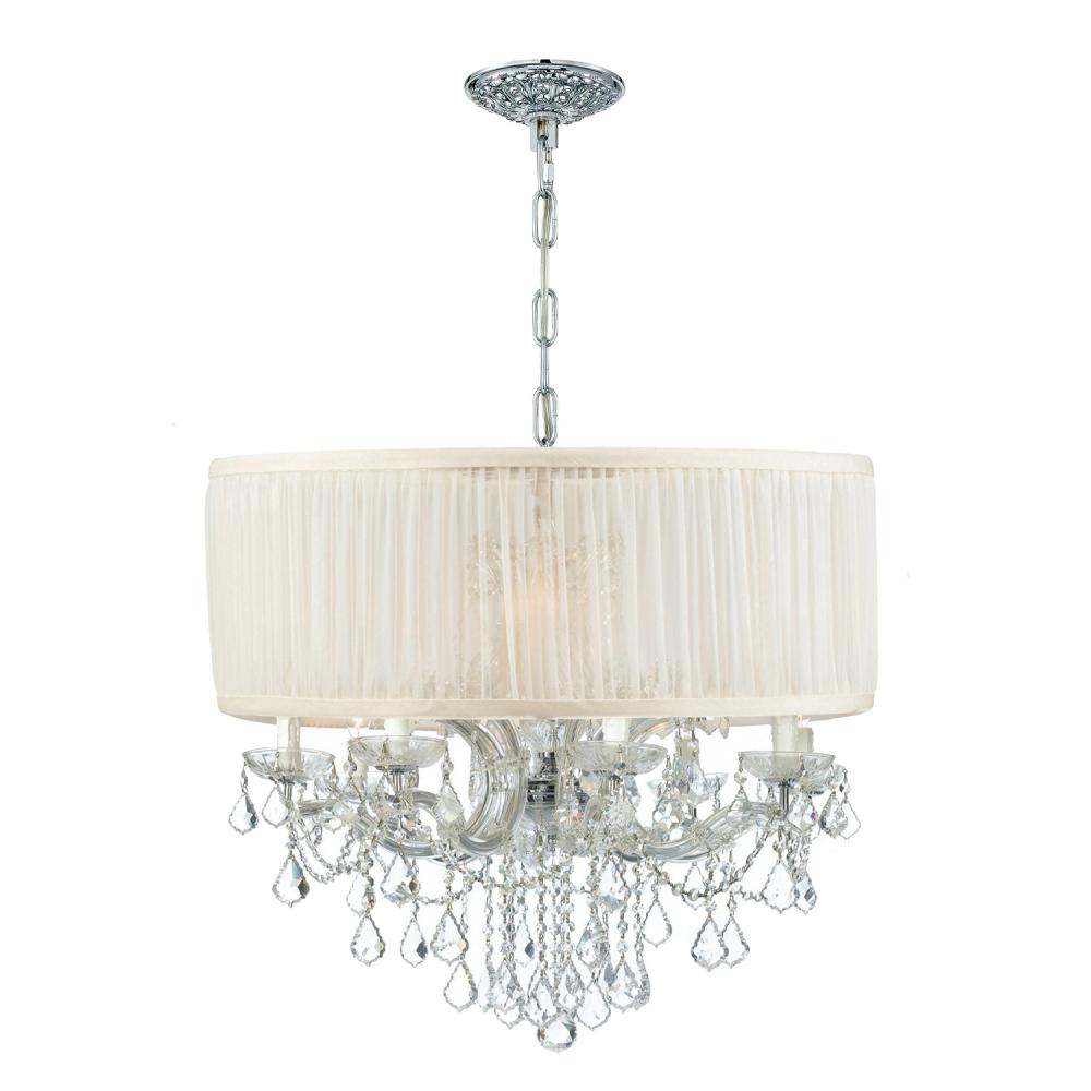 Brentwood 12 Light Drum Shade Polished Chrome Chandelier