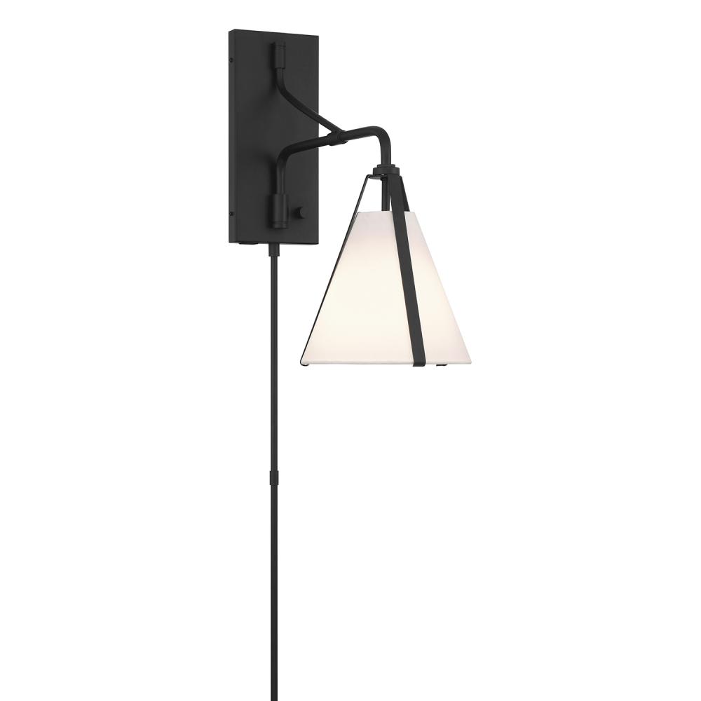 Fulton 1 Light Black Task Sconce