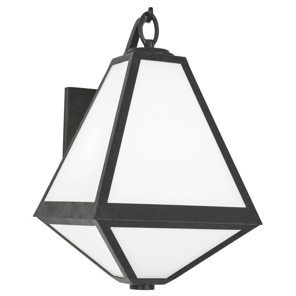 Brian Patrick Flynn Glacier 2 Light Black Charcoal Outdoor Sconce