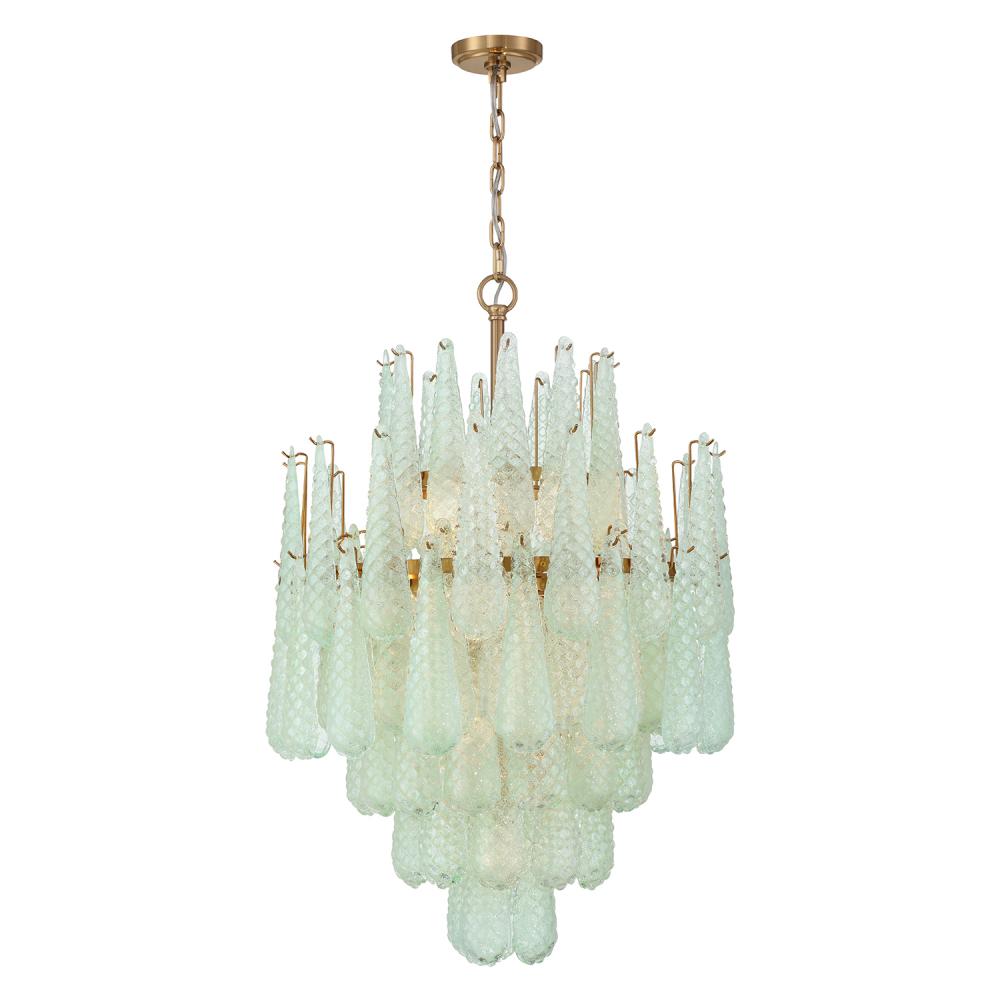 Ollie 16 Light Aged Brass Chandelier