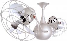  VB-BN-MTL - Vent-Bettina 360° dual headed rotational ceiling fan in brushed nickel finish with metal blades.