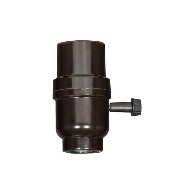 3-Way Turn Knob With Metal Bushing; Phenolic; Smooth; 1/8 IP Cap; Less Set Screw; 2-7/8" Height;