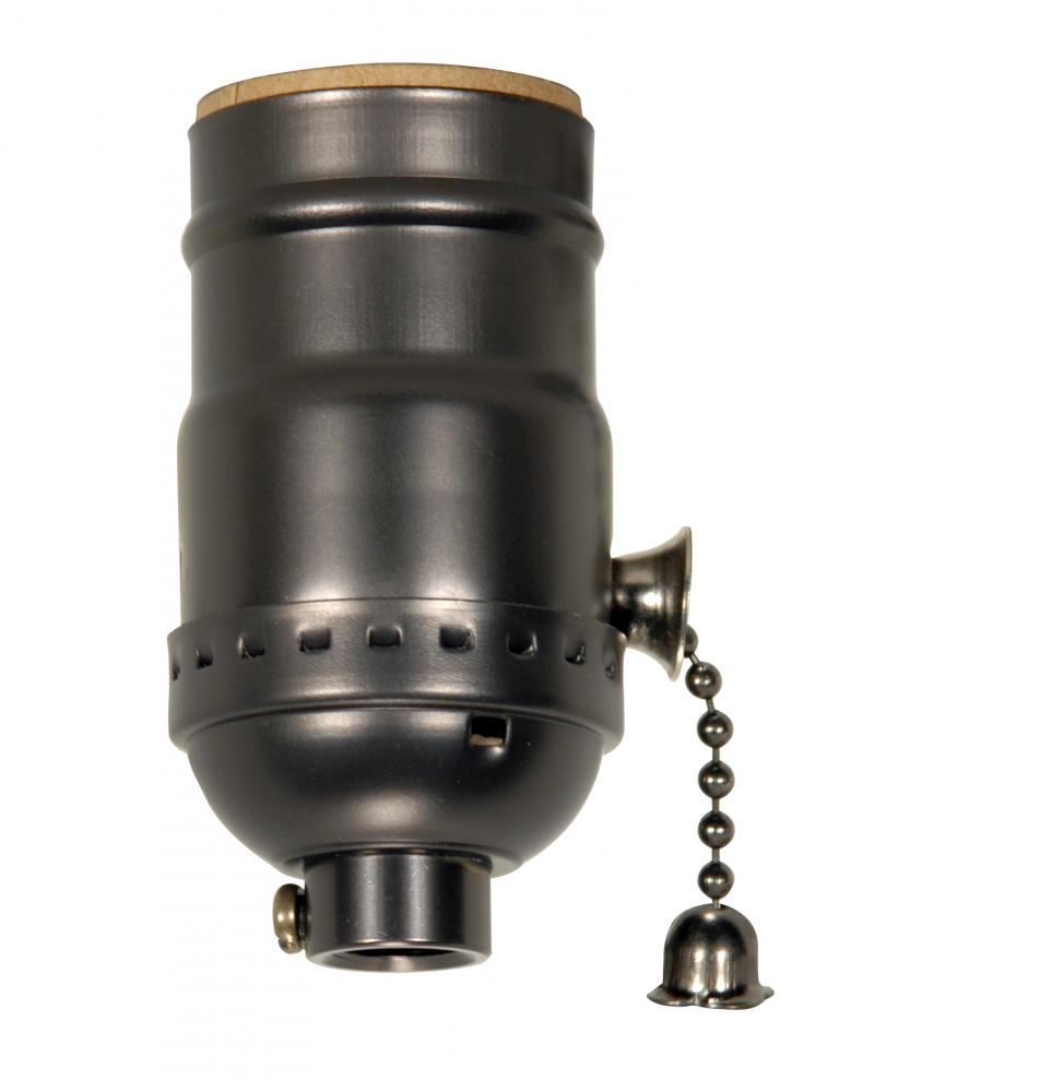 On-Off Pull Chain Socket; 1/8 IPS; Aluminum; Dark Antique Brass Finish; 660W; 250V