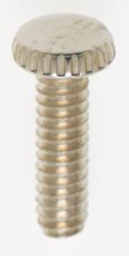 Steel Knurled Head Thumb Screw; 6/32; 1/2" Length; Nickel Plated Finish