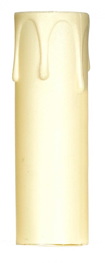 Plastic Drip Candle Cover; Ivory Plastic Drip; 13/16" Inside Diameter; 7/8" Outside