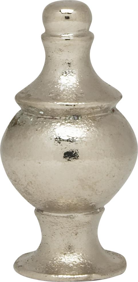 Modern Finial; 1-1/2" Height; 1/4-27; Polished Chrome Finish