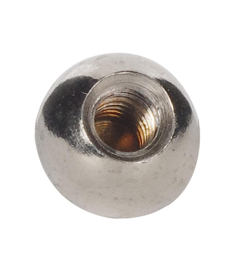 Brass Ball; 3/8" Diameter; 8/32 Tap; Nickel Finish