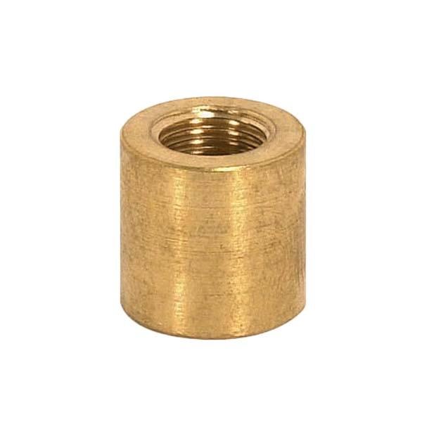 Brass Coupling; Unfinished; 5/8" Long; 5/8" Diameter; 1/4 IP