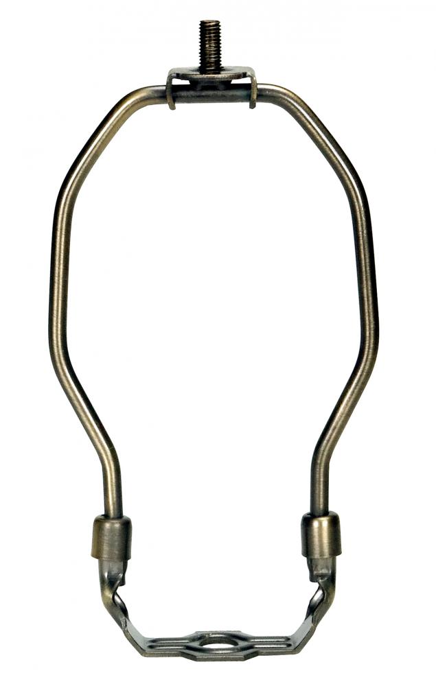 Heavy Duty Harp; Antique Brass Finish; 6" Height; 1/8 IP Saddle; 1/4-27 Thread; 125 Carton