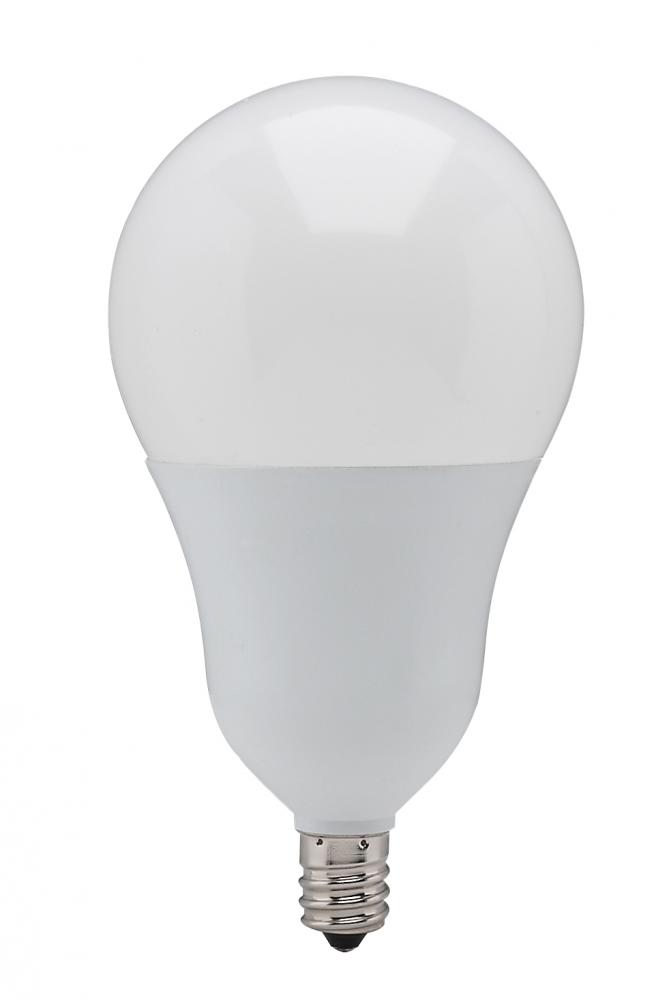 6 Watt; A19 LED; 5000K; Candelabra base; 220 deg. Beam Angle; 120 Volt