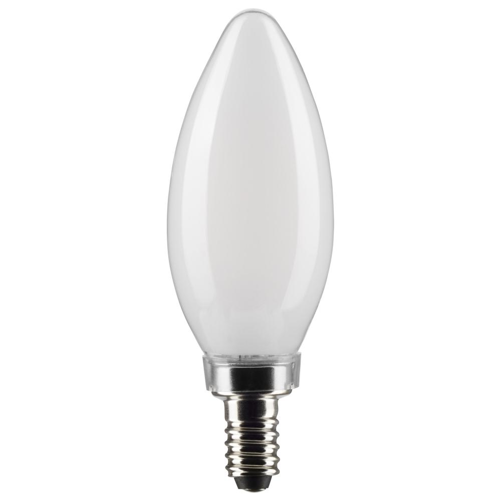 4 Watt B11 LED; Frosted; Candelabra Base; 3000K; 350 Lumens; 120 Volt; 2-Pack