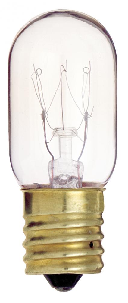 15 Watt T7 Incandescent; Clear; 2500 Average rated hours; 95 Lumens; Intermediate base; 130 Volt