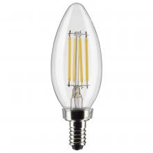 Satco Products Inc. S21267 - 4 Watt B11 LED; Clear; Candelabra base; 90 CRI; 4000K; 120 Volt