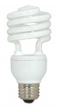 Satco Products Inc. S6272 - 18 Watt; Mini Spiral Compact Fluorescent; 4100K; 82 CRI; Medium base; 120 Volt; 3-pack