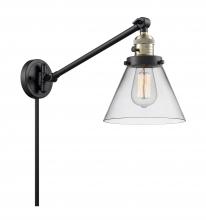  237-BAB-G42 - Cone - 1 Light - 8 inch - Black Antique Brass - Swing Arm