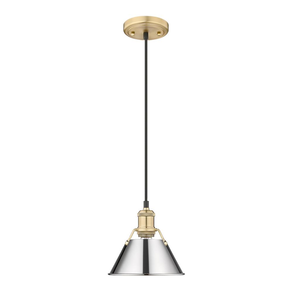 Orwell BCB Small Pendant - 7 in Brushed Champagne Bronze with Chrome shade