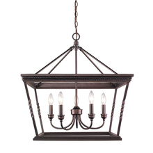 Golden 4214-5 EB - Davenport 5 Light Chandelier in Etruscan Bronze