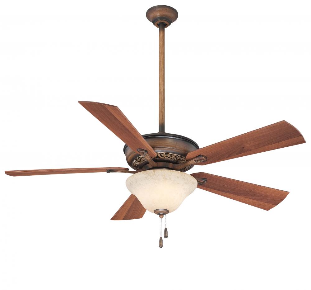 Three Light Belcaro Walnut Ceiling Fan