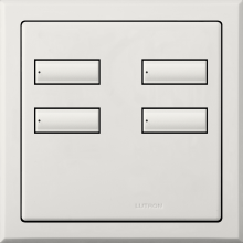 Lutron Electronics QSWE-4BI-AW - QSWE-WALLSTN 4B INS AW