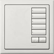 Lutron Electronics QSWE-5BRLI-AW - QSWE-WALLSTN 5BRL INS AW