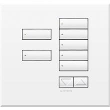 Lutron Electronics QSWE-7BRLN-AW - QSWE-WALLSTN 7BRL N/INS AW