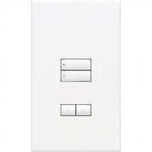 Lutron Electronics QSWS2-2BRLN-WH - QSWS2 WALLSTN 2BRL N/INS WH