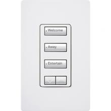 Lutron Electronics RRD-W3BSRL-WH - RA2 3BSRL WALL KEYPAD WHITE