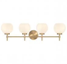  V6-L8-9621-4-322 - Hannah 4-Light Bathroom Vanity Light in Warm Brass