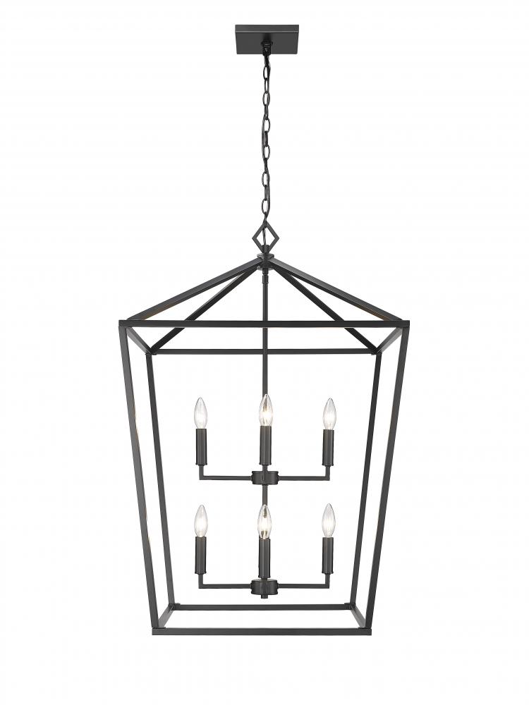 8-Light Pendant light Matte Black