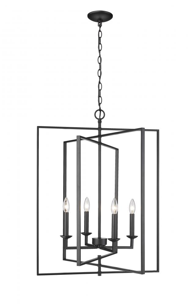 Nellis 4-Light Pendant light Matte Black