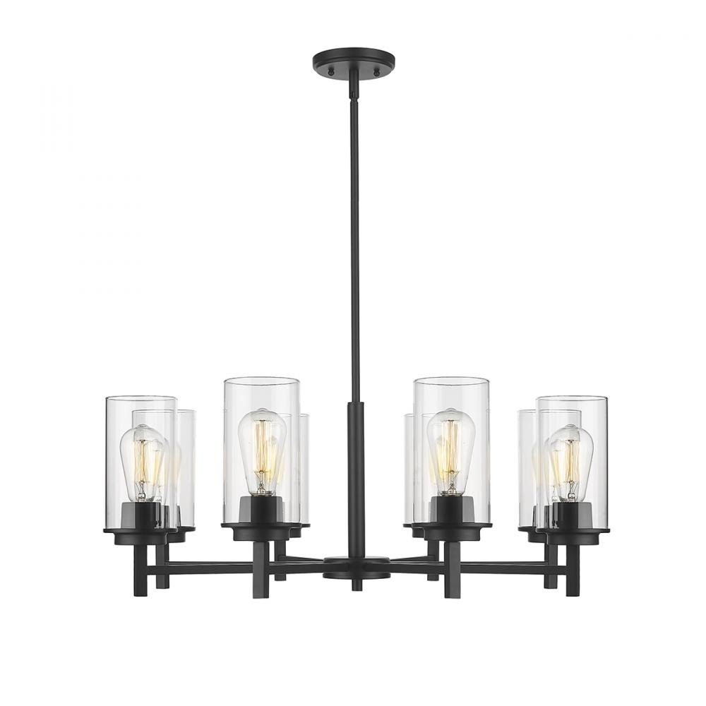 Janna 8-Light Chandelier Ceiling Light Matte Black