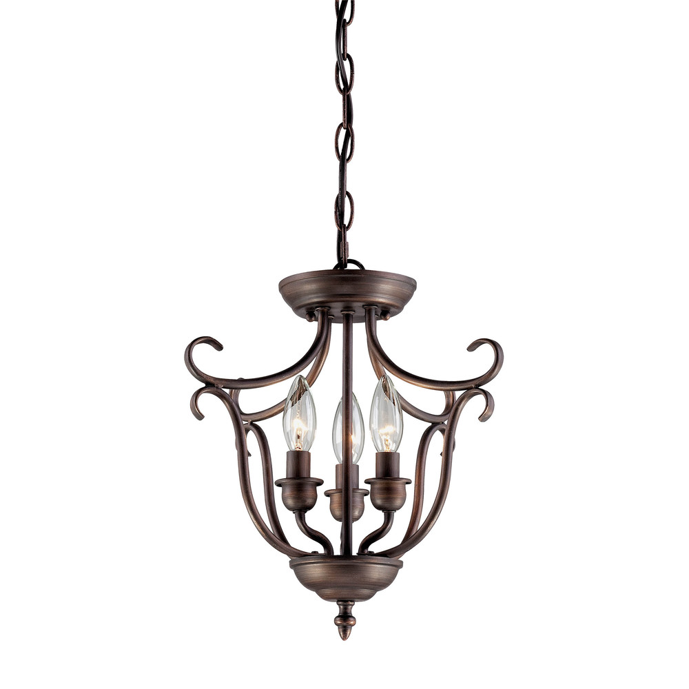 Fulton 3-Light Pendant light Rubbed Bronze