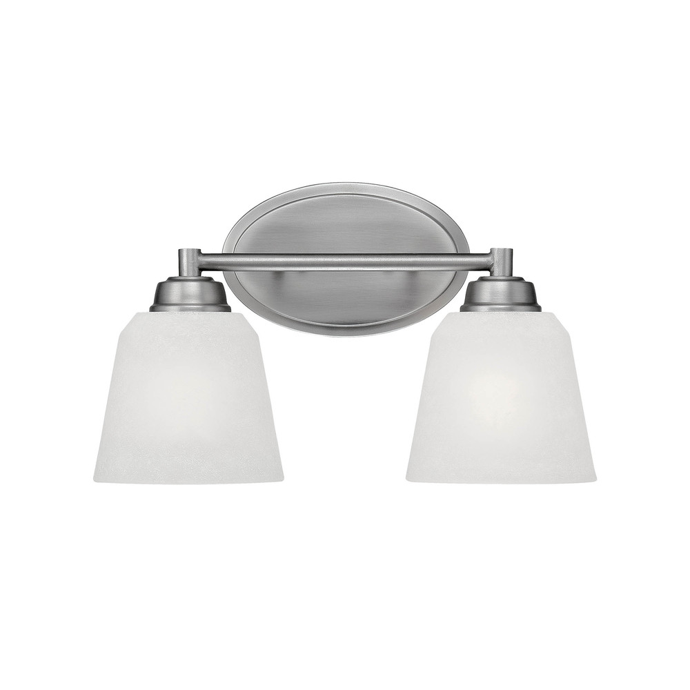 Franklin 2-Light Vanity Brushed Pewter